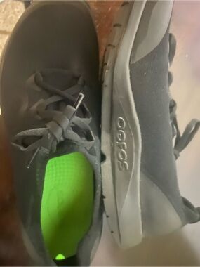 OOFOS Unisex Black Sneakers with Neon Green Insole